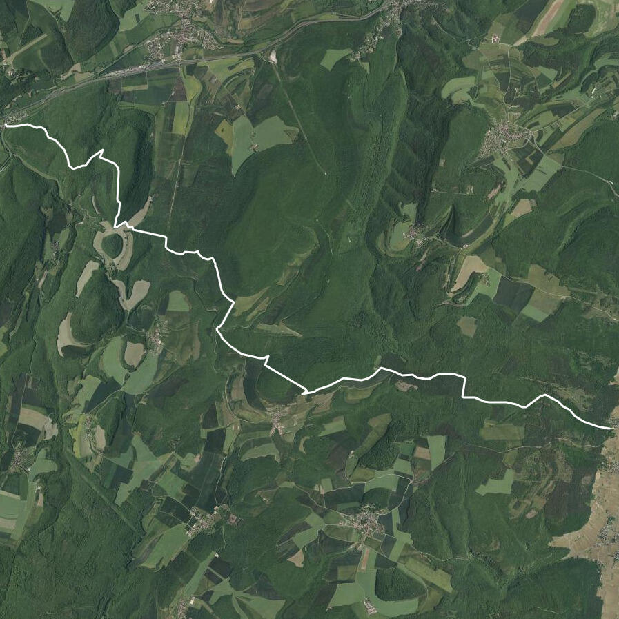 Schéma du tracet de la randonnée