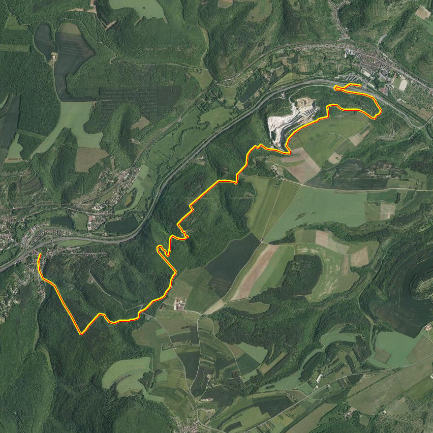 Schéma du tracet de la randonnée