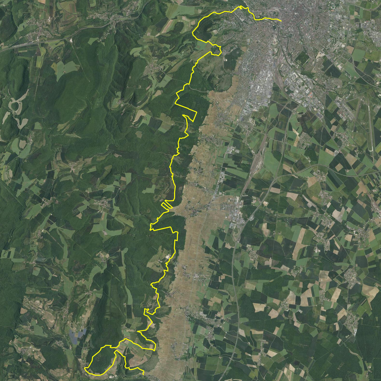 Schéma du tracet de la randonnée