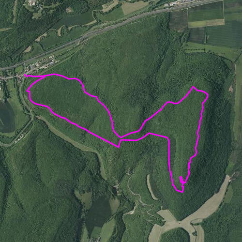 Schéma du tracet de la randonnée
