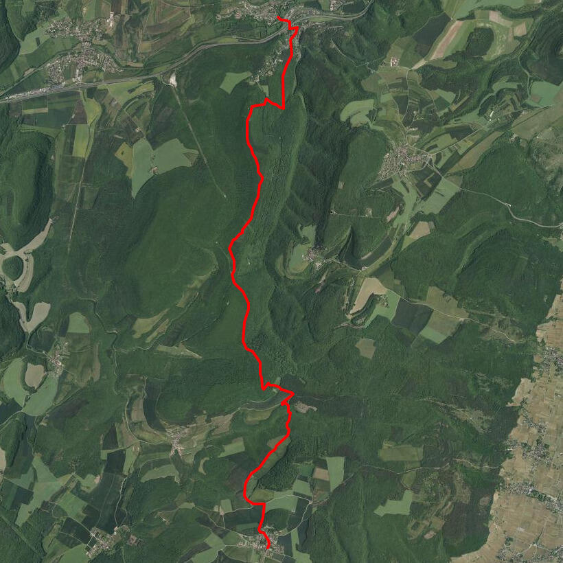 Schéma du tracet de la randonnée