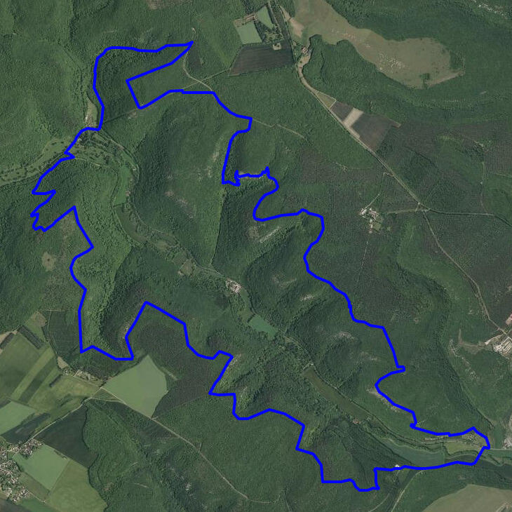 Schéma du tracet de la randonnée